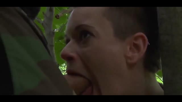Held captive and fucked by soldiers in the woods