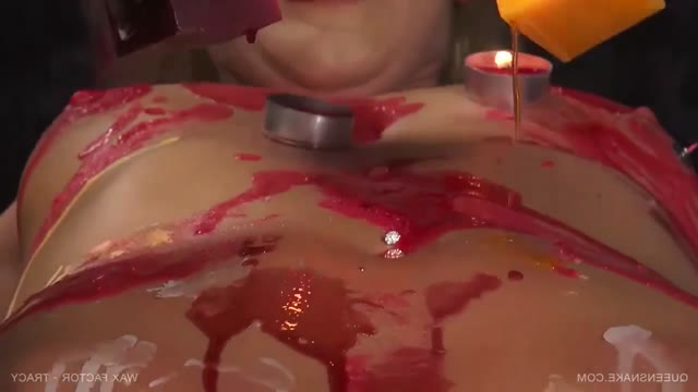 The lesbian road to pleasure is booby trapped with scalding hot wax